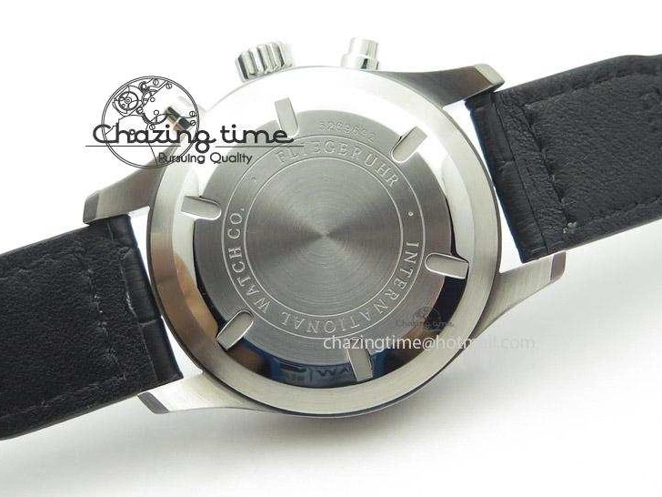 MIROTIME 0213 Soft Pilot Chrono 3777 43mm ZF 1:1 Best Edition Black Dial On Black Leather Strap A 7360